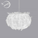Suspension à plûmes LED blanche design Loft