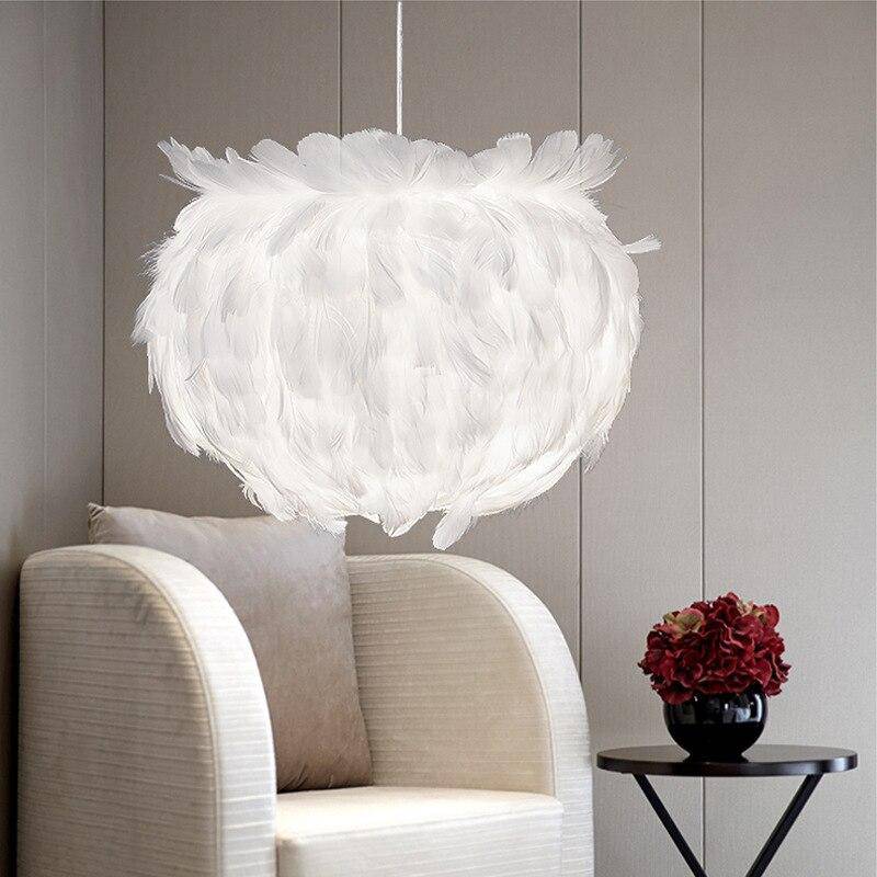 Suspension à plûmes LED blanche design Loft - vue 3 sur 5