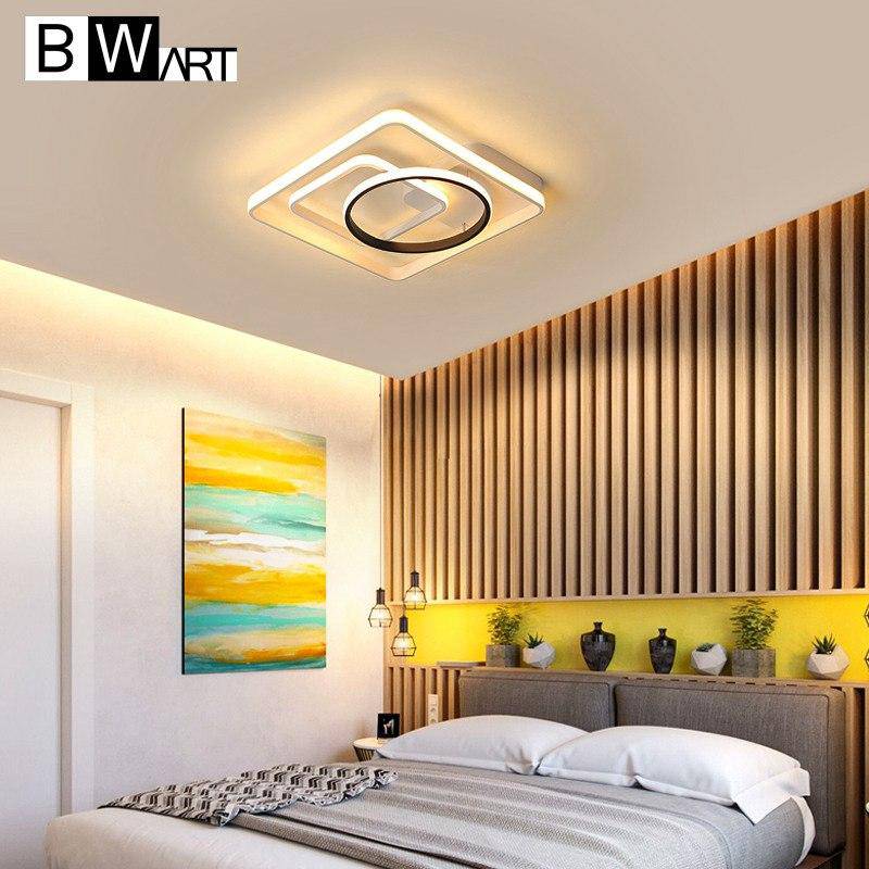 Plafonnier design LED rectangles et formes interposés noir et blanc Bwart - vue 6 sur 6