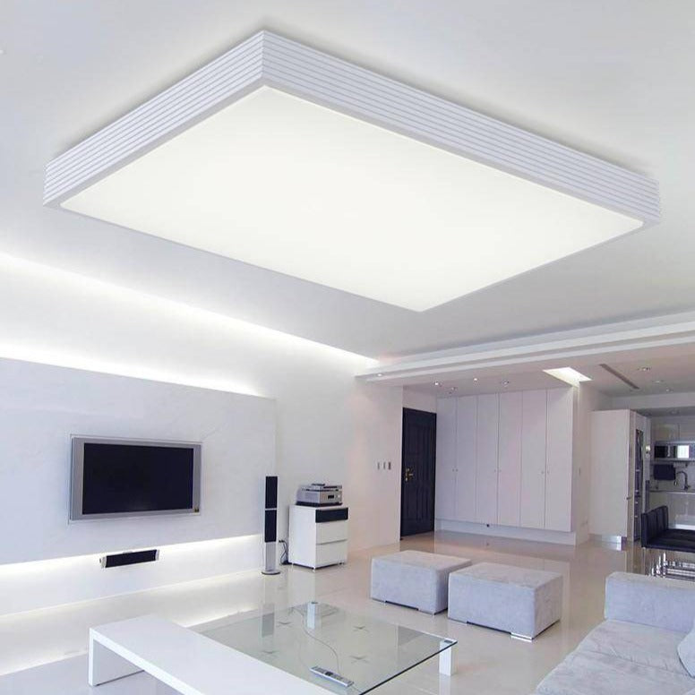 Plafonnier LED carré en métal Stepless - vue 3 sur 5