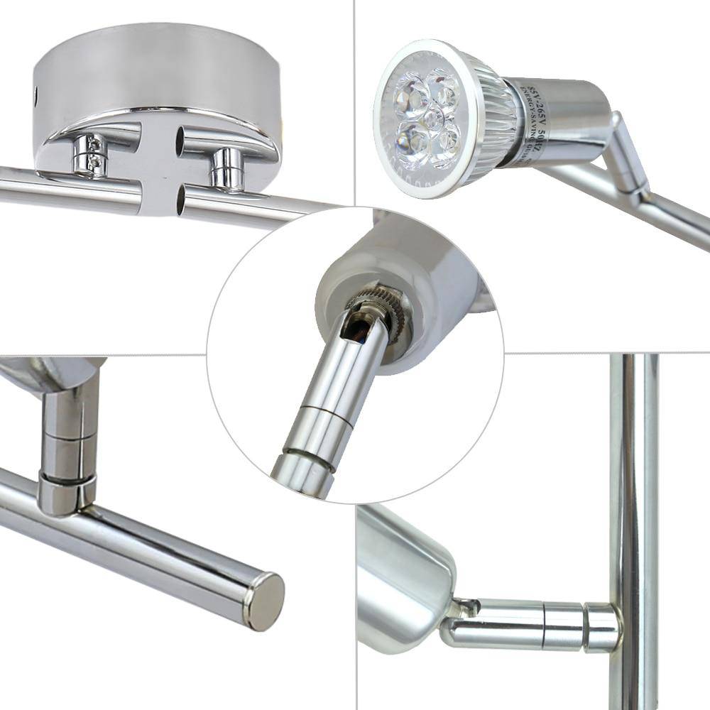 Plafonnier chromé barre à spots LED Indoor - vue 10 sur 11