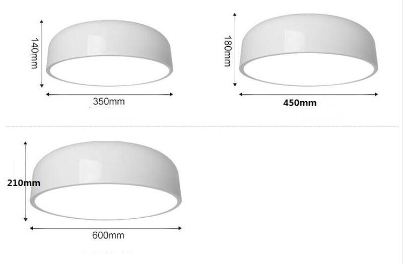 Plafonnier design en aluminium à LED arrondi Smithfield - vue 8 sur 7