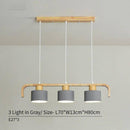 Suspension moderne à LED en bois et abat-jour (plusieurs couleurs)