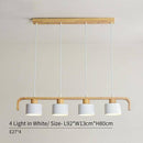 Suspension moderne à LED en bois et abat-jour (plusieurs couleurs)