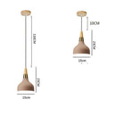 Suspension design LED avec abat-jour en métal khaki doré style Casa
