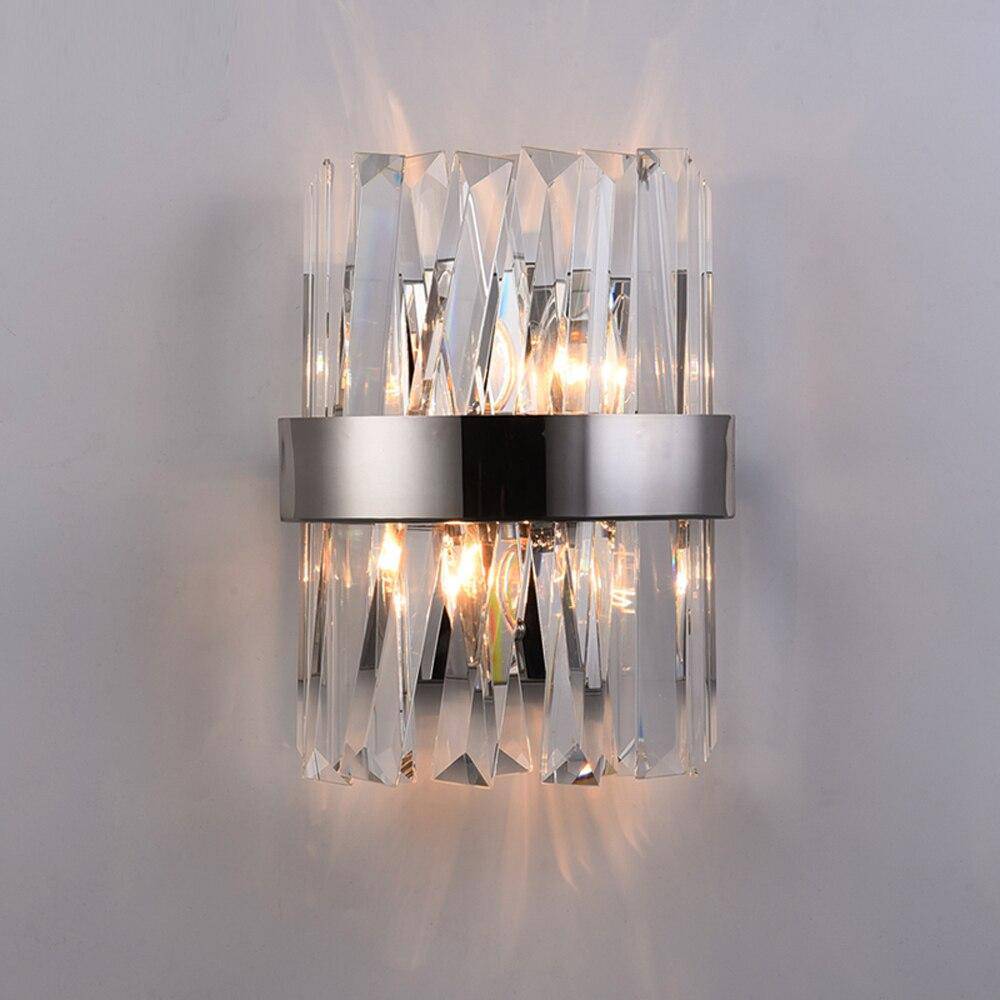 Applique murale design LED en verre cristal et métal Luxury rétro - vue 6 sur 5