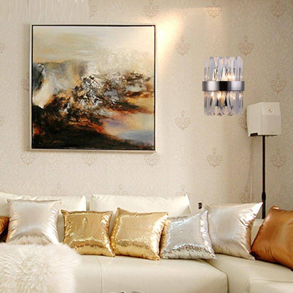 Applique murale design LED en verre cristal et métal Luxury rétro - vue 3 sur 5