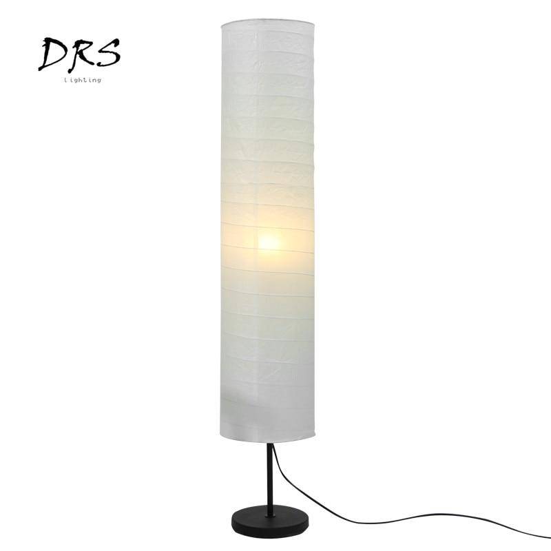 Lampadaire moderne avec abat-jour cylindrique en en papier Floor - vue 7 sur 8