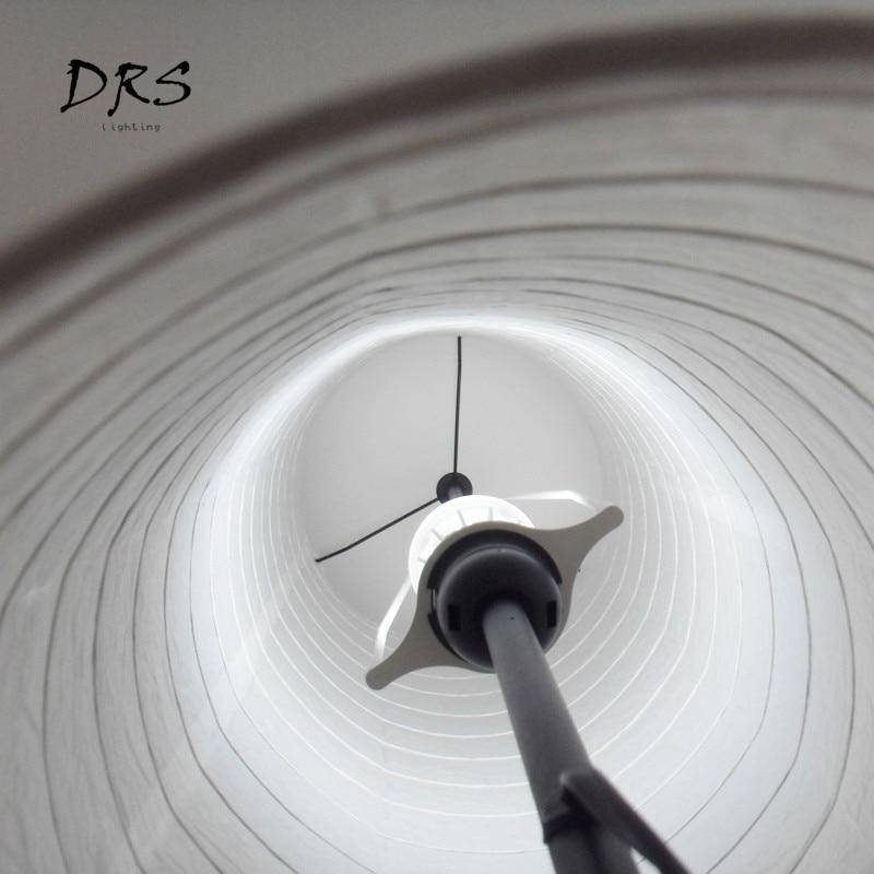 Lampadaire moderne avec abat-jour cylindrique en en papier Floor - vue 9 sur 8