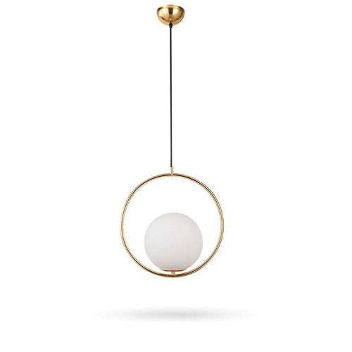 Suspension design rond et boule de verre - vue 5 sur 5
