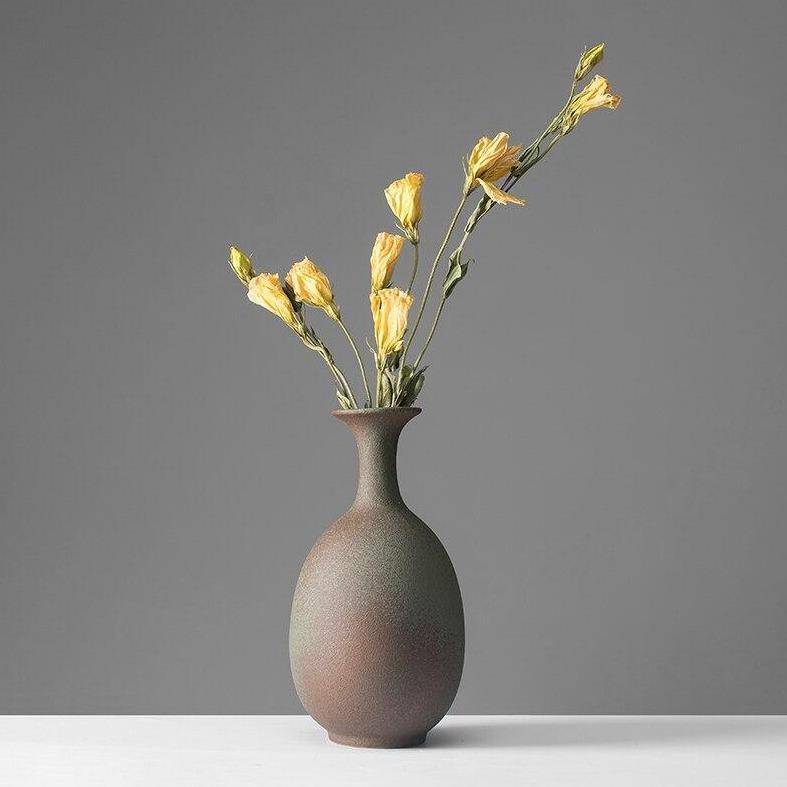Vase style japonais en céramique arrondi - vue 4 sur 5