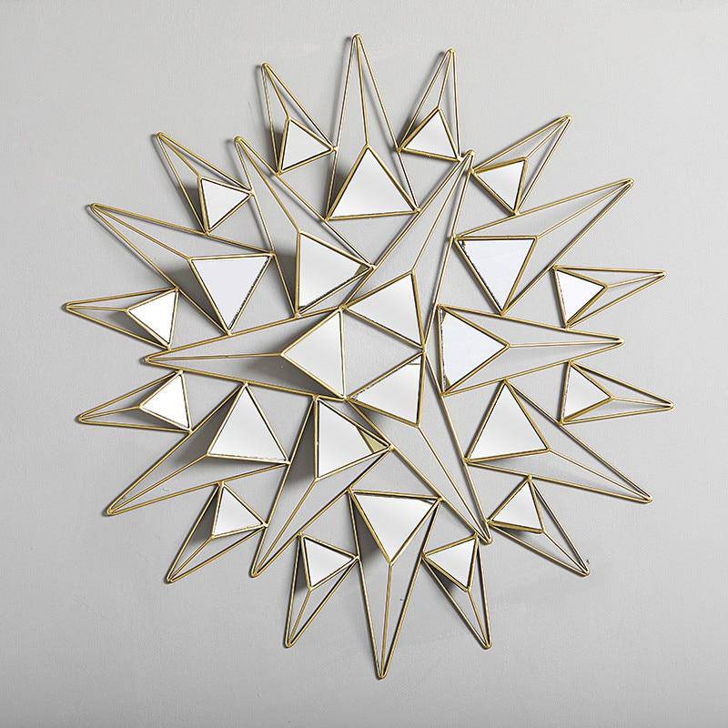 Grand miroir mural design à triangles 3D - vue 3 sur 10