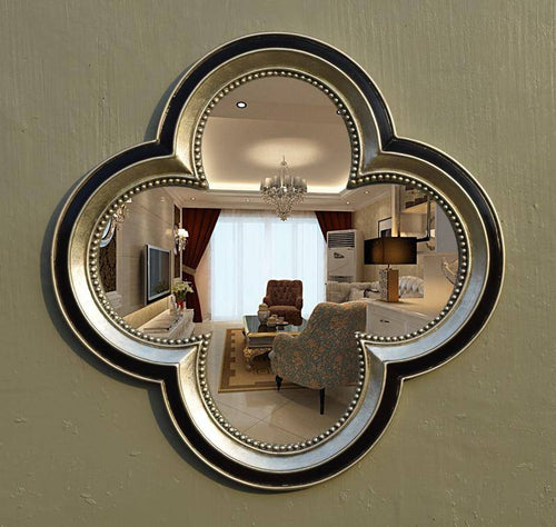 Miroir mural décoratif trèfle à 4 feuilles rétro - vue 5 sur 16