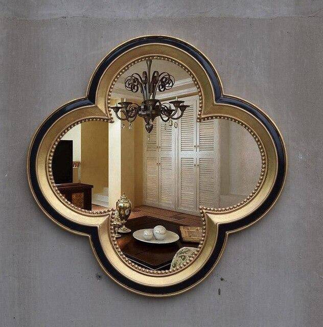 Miroir mural décoratif trèfle à 4 feuilles rétro - vue 7 sur 16