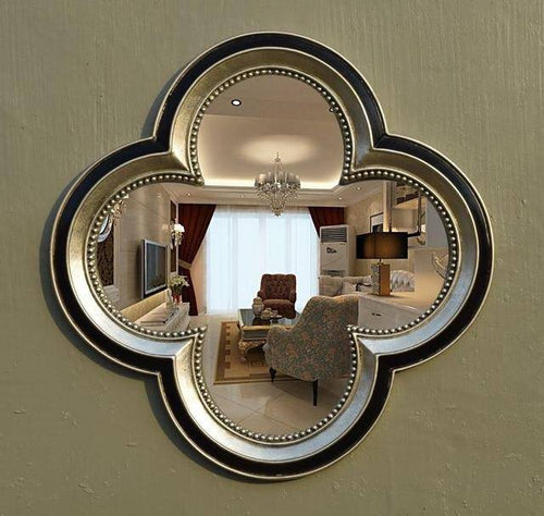 Miroir mural décoratif trèfle à 4 feuilles rétro - vue 11 sur 16