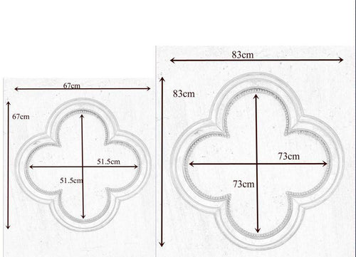 Miroir mural décoratif trèfle à 4 feuilles rétro - vue 10 sur 16