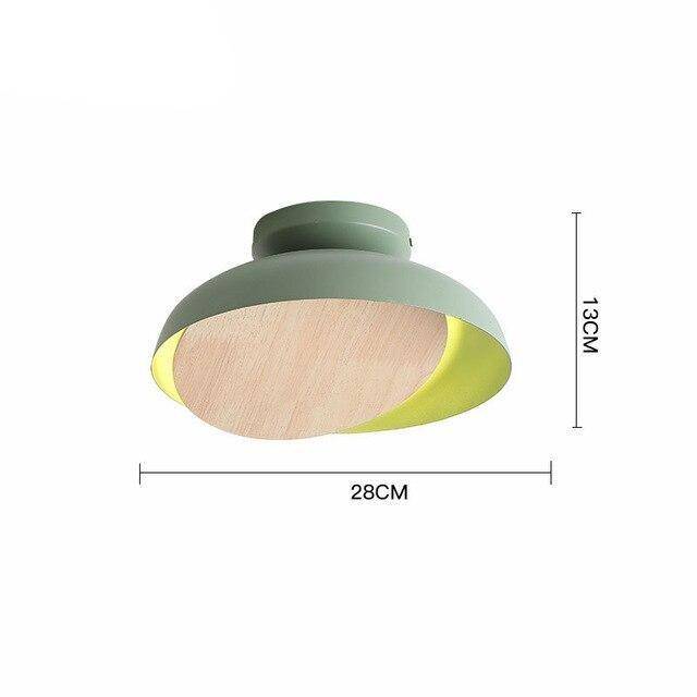 Suspension moderne LED avec abat-jour coloré en bois Light - vue 7 sur 9