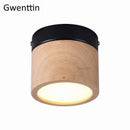 Spot cylindrique LED en bois Wooden