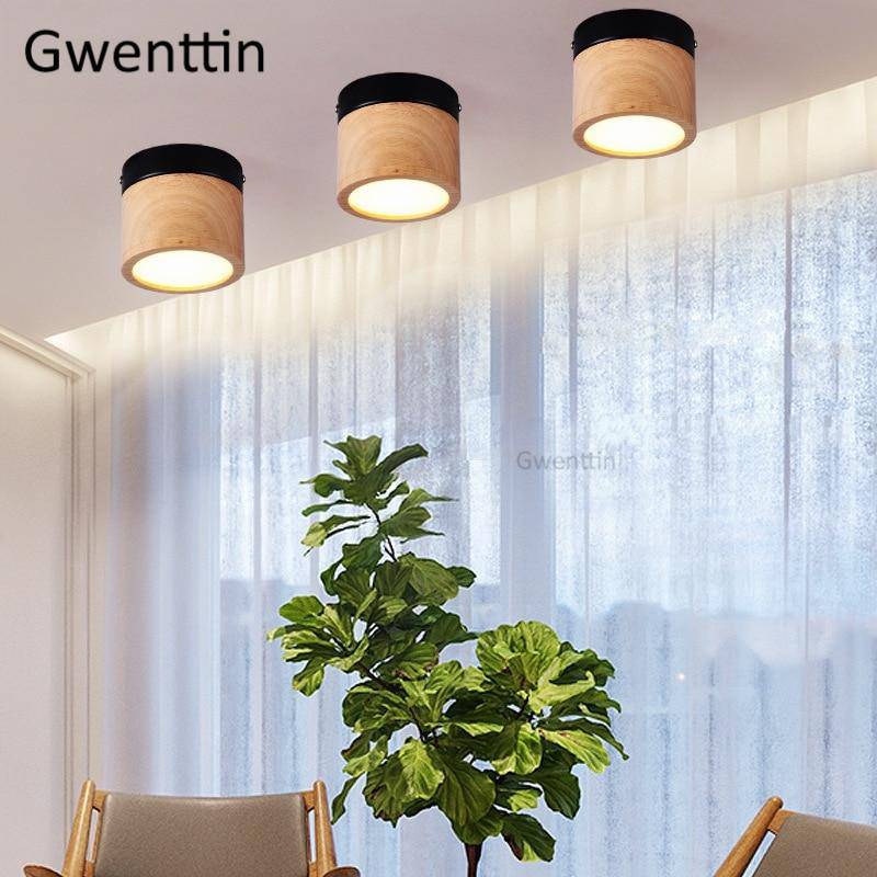 Spot cylindrique LED en bois Wooden - vue 3 sur 5