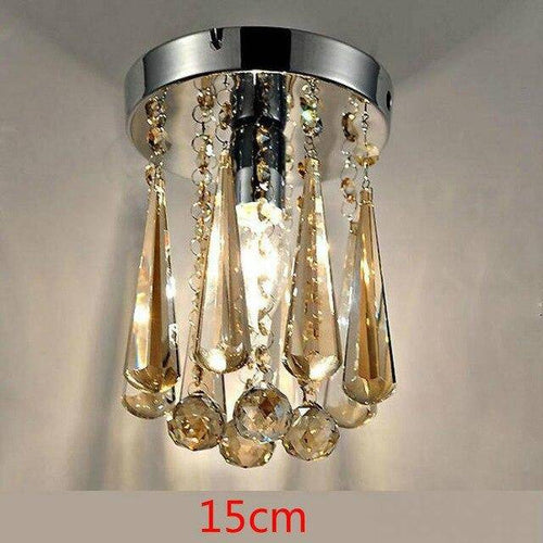 Plafonnier cristal à LED chromée - vue 4 sur 4