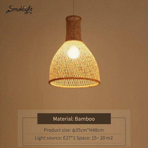 Modern bamboo pendant light work shape