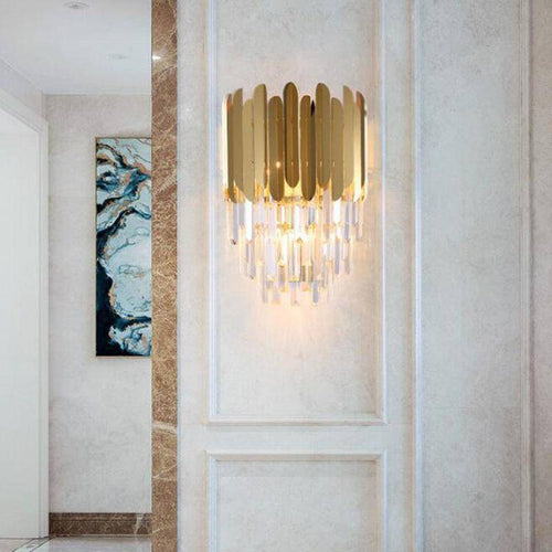Applique doré en cristal moderne - vue 2 sur 6