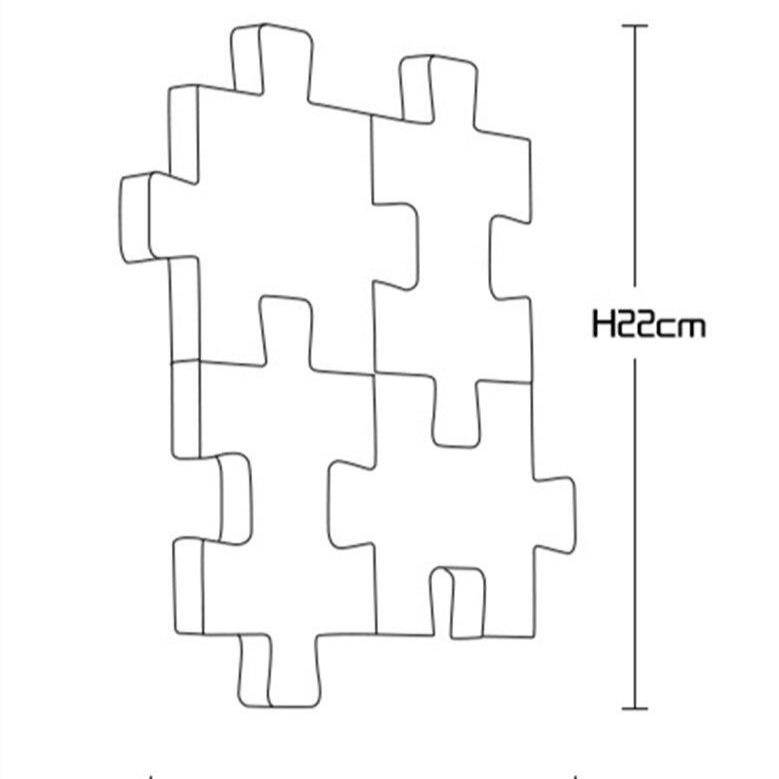 Applique murale design en forme de puzzle en bois