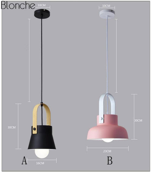 Suspension design en métal à LED Macaron - vue 18 sur 19