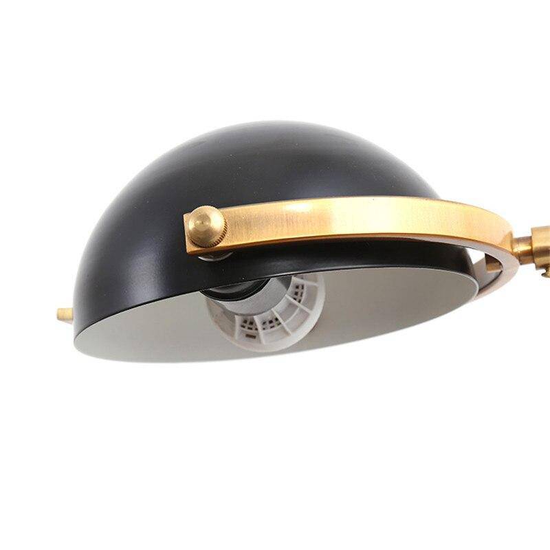 Lampadaire design doré avec abat-jour boule noire et base en marbre - vue 9 sur 9