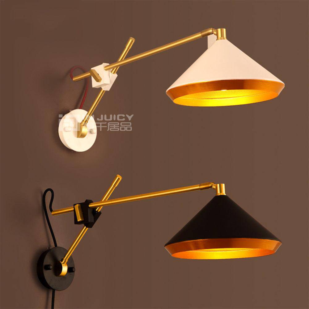 Applique murale LED ajustable dorée Vintage - vue 3 sur 5