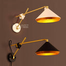 Applique murale LED ajustable dorée Vintage