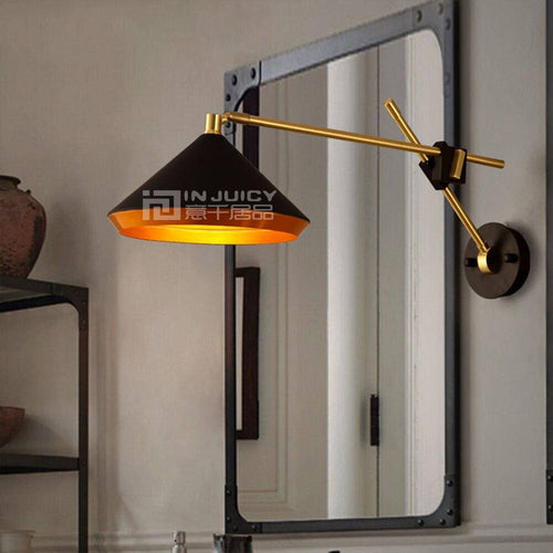 Applique murale LED ajustable dorée Vintage - vue 6 sur 5
