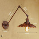 Applique murale vintage LED avec abat-jour plat reglable Ylona