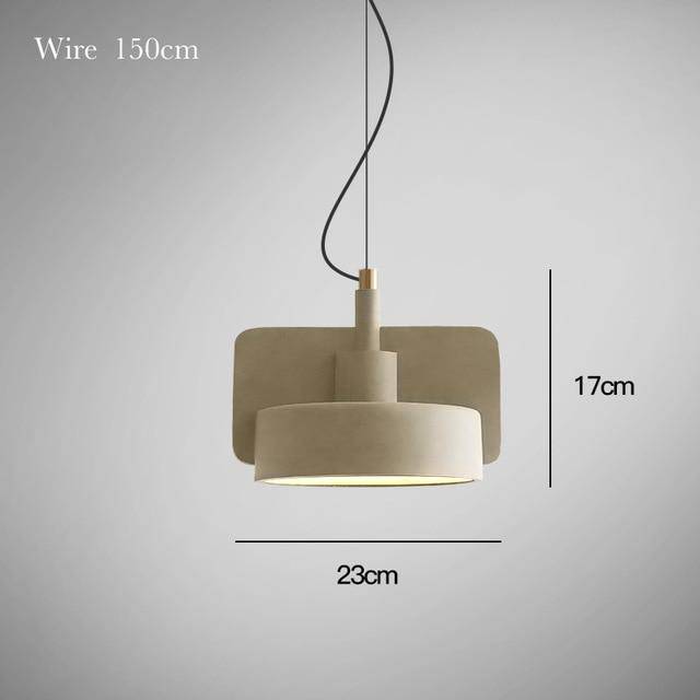 Suspension ciment formes design à LED