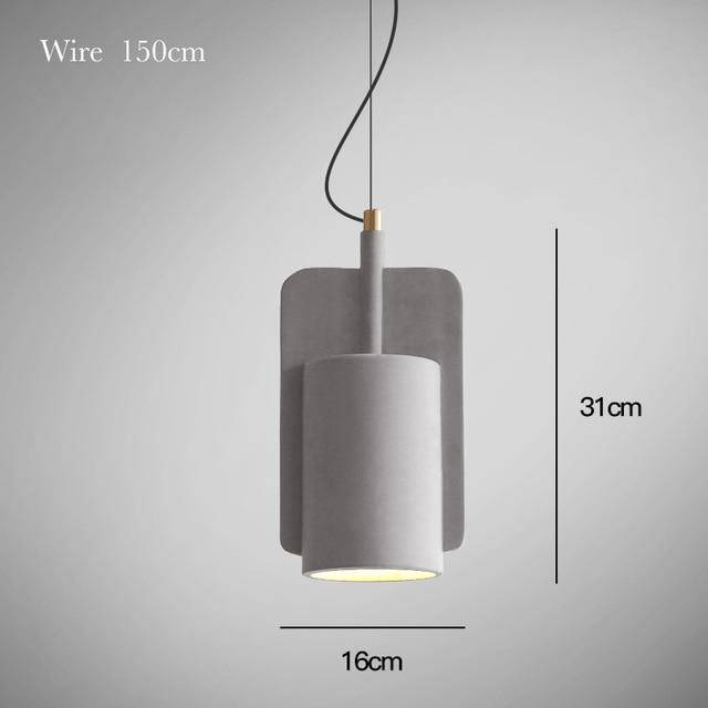 Suspension ciment formes design à LED - vue 8 sur 12