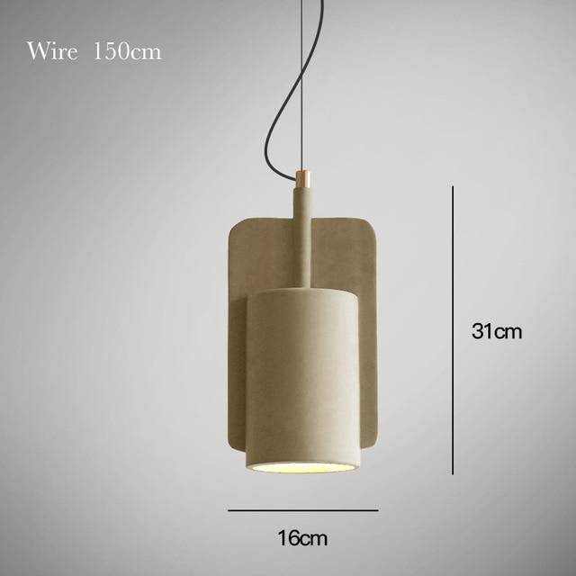 Suspension ciment formes design à LED
