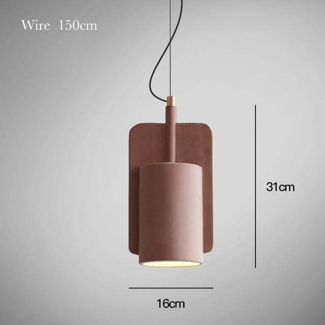 Suspension ciment formes design à LED