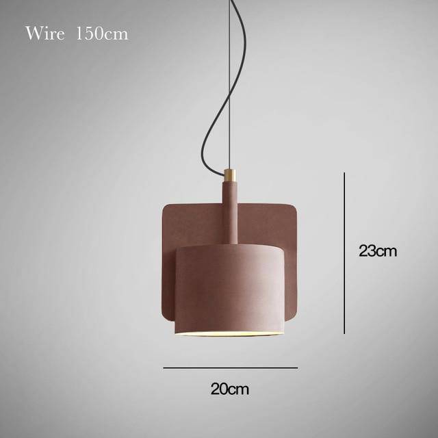 Suspension ciment formes design à LED - vue 7 sur 12