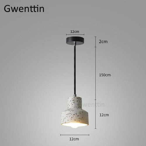 Suspension ciment style terrazzo de couleur Vintage