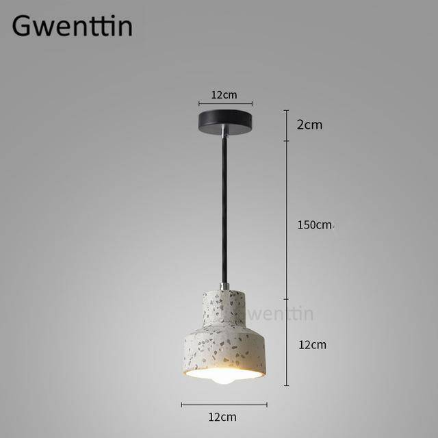 Suspension ciment style terrazzo de couleur Vintage - vue 6 sur 8