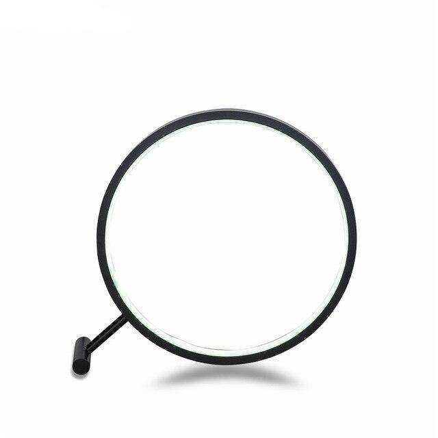Lampe à poser design LED forme circulaire noire