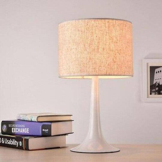 Lampe de chevet moderne LED avec abat-jour en tissu - vue 3 sur 5
