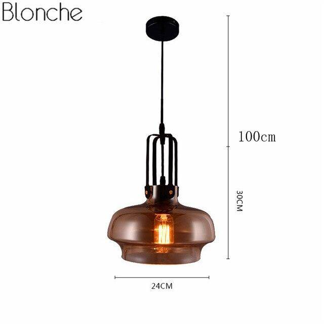Suspension design LED en verre coloré style Hang - vue 5 sur 10