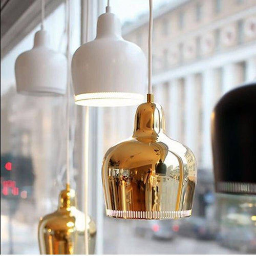 Suspension design LED avec abat-jour arrondi en métal Luxury Alto