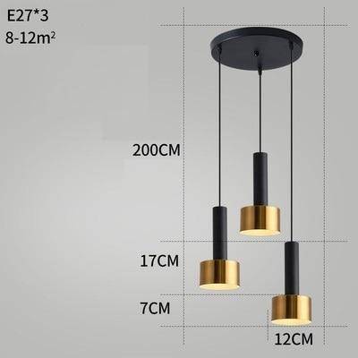 Suspension design à LED en métal style Loft Light - vue 4 sur 13