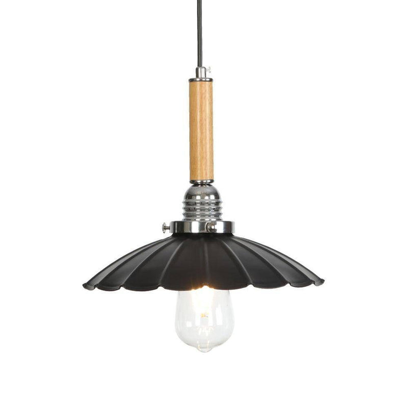 Suspension vintage LED en métal avec abat-jour style rétro