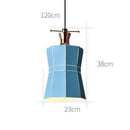 Suspension design LED en métal coloré style scandinave