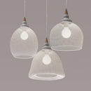 Suspension moderne LED avec abat-jour cage blanche style industriel