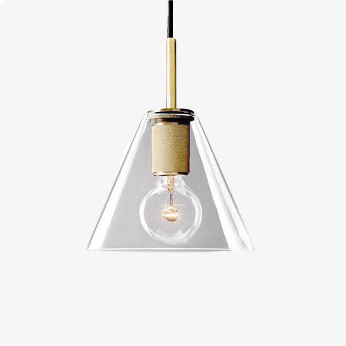 Suspension design LED en verre arrondi au style Loft Industriel
