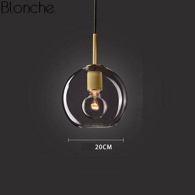 Suspension design LED en verre arrondi au style Loft Industriel - vue 4 sur 8